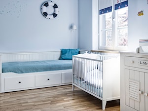 Lekkość Prowansji - Średni niebieski pokój dziecka dla niemowlaka dla dziecka dla rodzeństwa, styl prowansalski - zdjęcie od EG projekt
