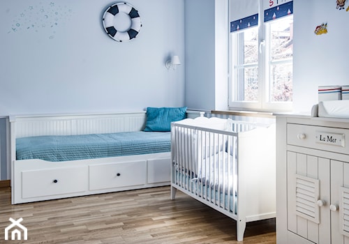 Lekkość Prowansji - Średni niebieski pokój dziecka dla niemowlaka dla dziecka dla rodzeństwa, styl ... - zdjęcie od EG projekt