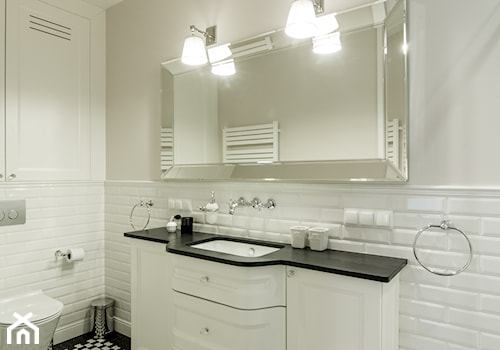 Elegancja na Powiślu - Średnia bez okna z punktowym oświetleniem łazienka, styl prowansalski - zdjęcie od EG projekt