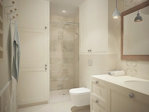 Eleganckie Powiśle - Średnia bez okna z lustrem z punktowym oświetleniem łazienka, styl nowoczesny - zdjęcie od EG projekt