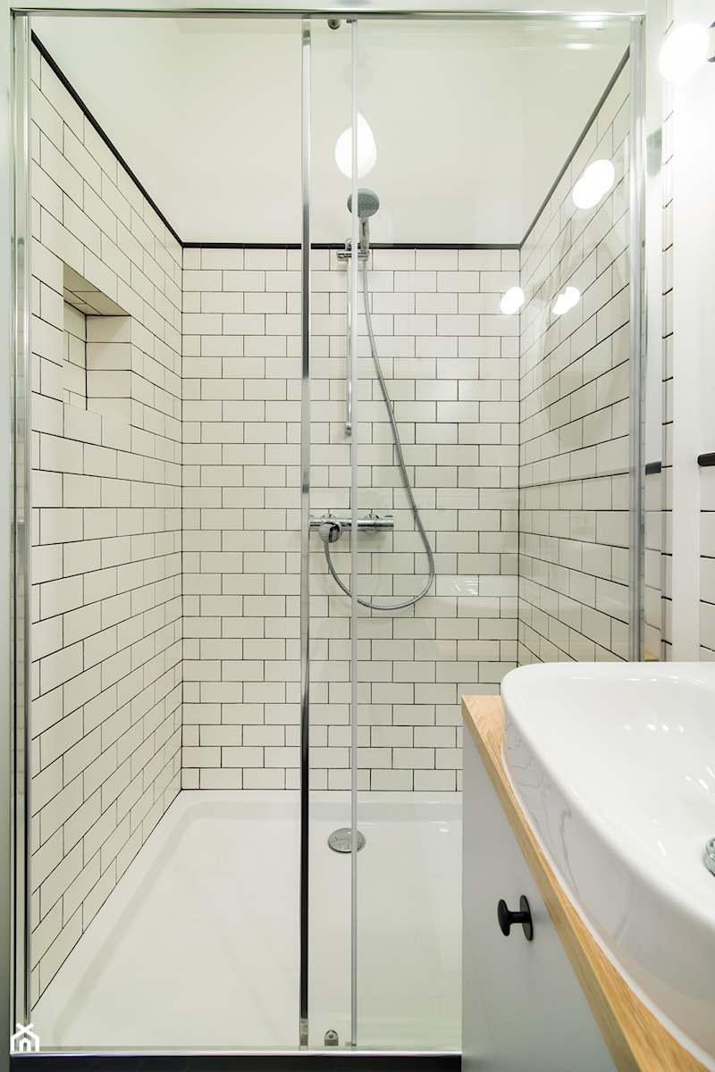 Mokotowska Kawalerka - Mała łazienka, styl industrialny - zdjęcie od EG projekt