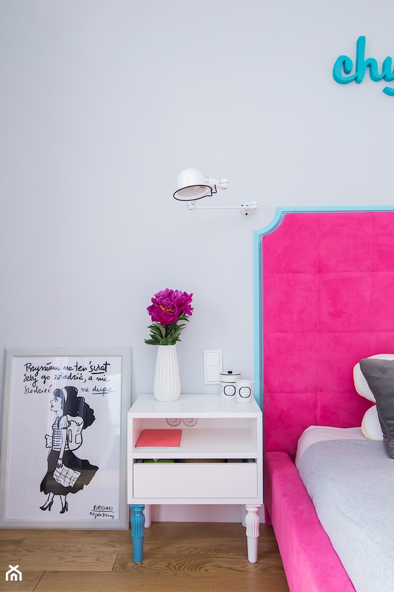Różowy Wilanów - Sypialnia, styl nowoczesny - zdjęcie od EG projekt