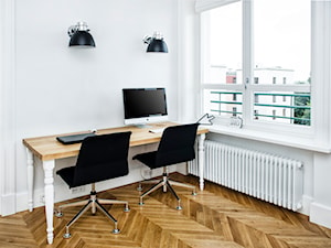 Francja na Powiślu - realizacja - Średnie w osobnym pomieszczeniu białe biuro, styl nowoczesny - zdjęcie od EG projekt