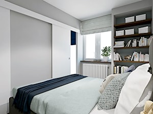 Na Batorego - Mała szara sypialnia, styl nowoczesny - zdjęcie od EG projekt