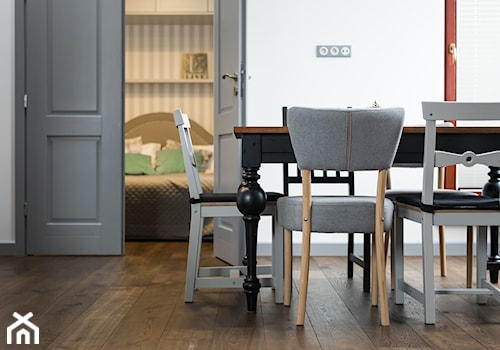 Eklektyczny Pruszków - Średnia biała jadalnia w salonie, styl nowoczesny - zdjęcie od EG projekt
