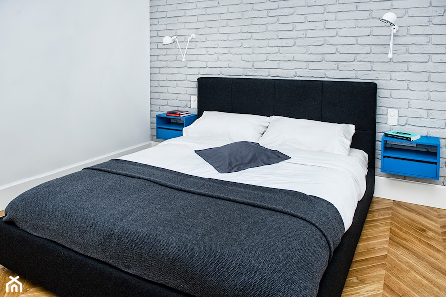 Francja na Powiślu - realizacja - Średnia biała sypialnia, styl nowoczesny - zdjęcie od EG projekt