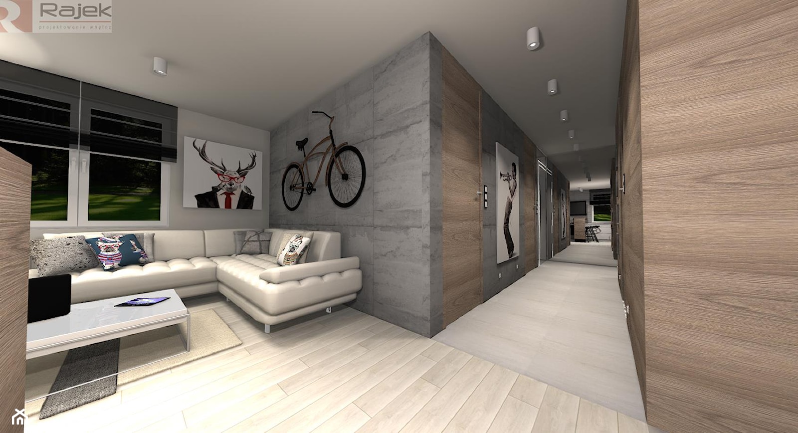Mieszkanie dla Studenta - Salon, styl nowoczesny - zdjęcie od Rajek Projektowanie Wnętrz - Homebook
