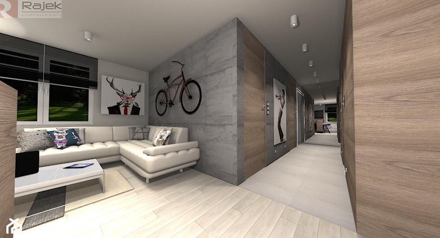 Mieszkanie dla Studenta - Salon, styl nowoczesny - zdjęcie od Rajek Projektowanie Wnętrz