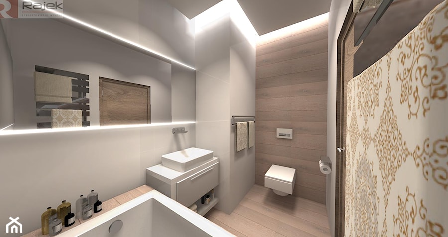 LED w łazience - zdjęcie od Rajek Projektowanie Wnętrz