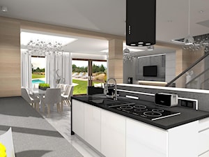 Dom w Tychach - Kuchnia, styl nowoczesny - zdjęcie od Rajek Projektowanie Wnętrz