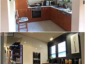 Metamorfoza - przed i po - Kuchnia, styl nowoczesny - zdjęcie od Rajek Projektowanie Wnętrz