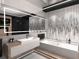 Pokój kąpielowy Styl Nowoczesny - Średnia łazienka, styl nowoczesny - zdjęcie od Rajek Projektowanie Wnętrz