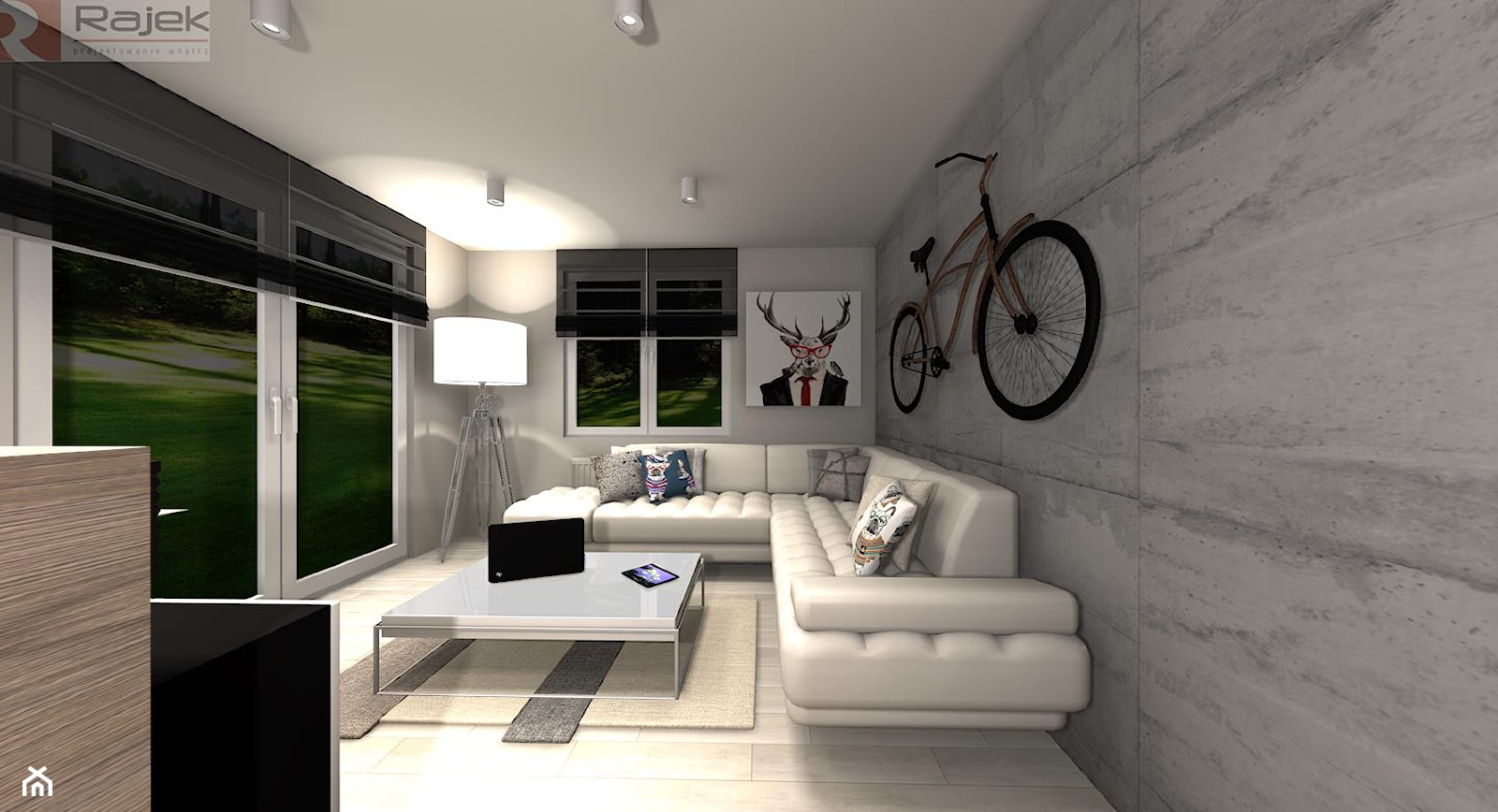 Mieszkanie dla Studenta - Salon, styl nowoczesny - zdjęcie od Rajek Projektowanie Wnętrz - Homebook