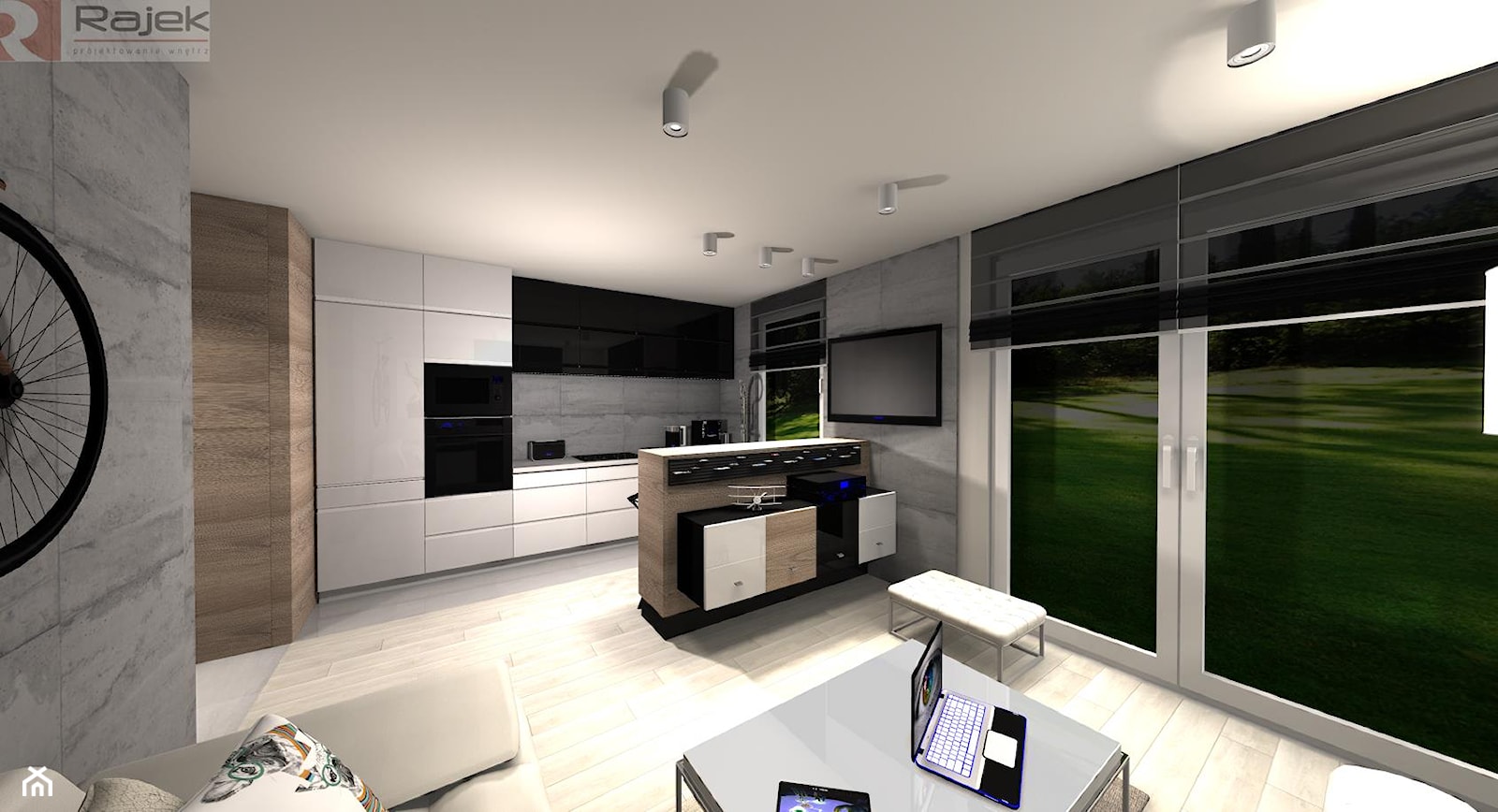 Mieszkanie dla Studenta - Kuchnia, styl nowoczesny - zdjęcie od Rajek Projektowanie Wnętrz - Homebook