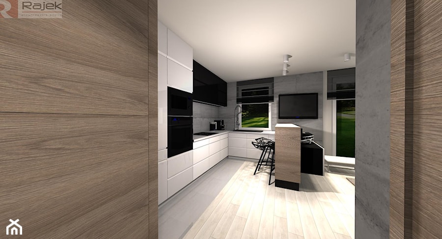 Mieszkanie dla Studenta - Kuchnia, styl nowoczesny - zdjęcie od Rajek Projektowanie Wnętrz