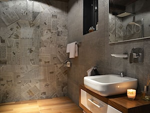 Łazienka, styl industrialny - zdjęcie od Rajek Projektowanie Wnętrz