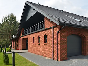Duże jednopiętrowe domy pasywne energooszczędne jednorodzinne murowane z dwuspadowym dachem - zdjęcie od Rajek Projektowanie Wnętrz
