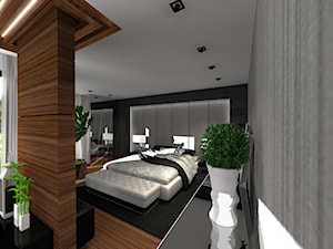 Sypialnia Styl Nowoczesny - Średnia duża sypialnia, styl nowoczesny - zdjęcie od Rajek Projektowanie Wnętrz