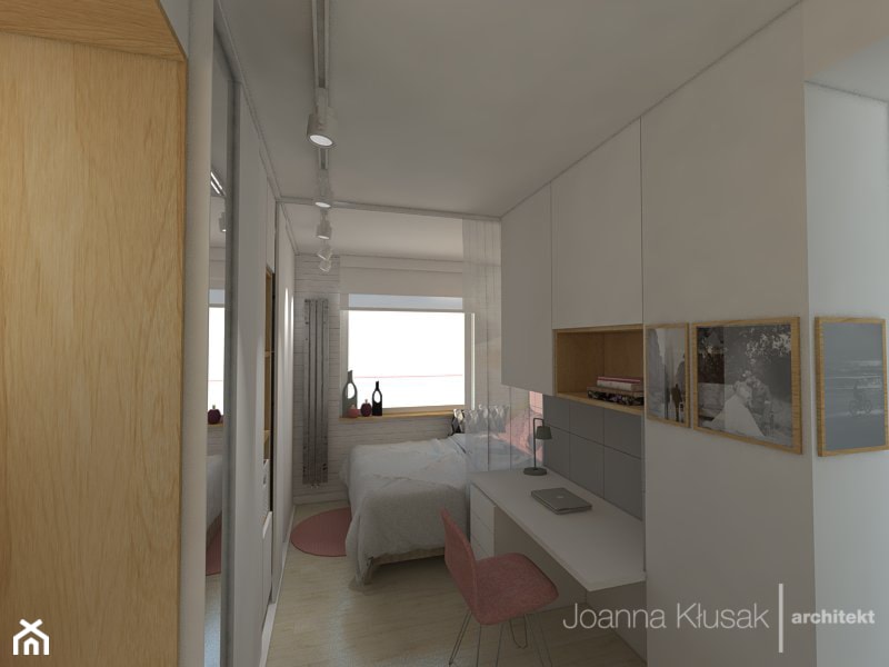 Mieszkanie na Ruczaju - Sypialnia, styl skandynawski - zdjęcie od Joanna Kłusak Architekt