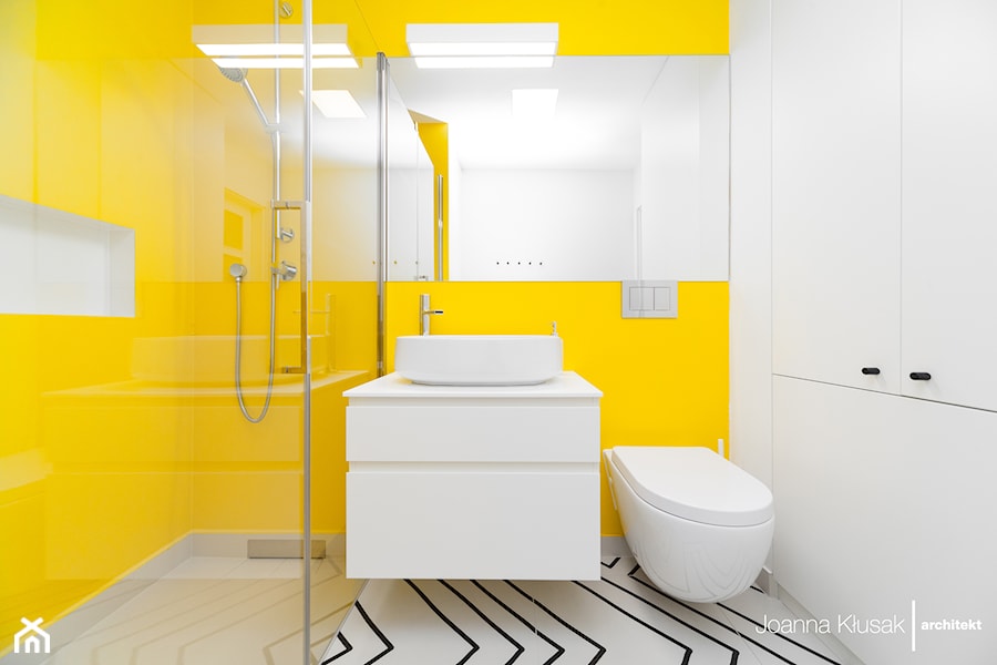 Łazienka 2 - Mała bez okna z lustrem łazienka, styl nowoczesny - zdjęcie od Joanna Kłusak Architekt