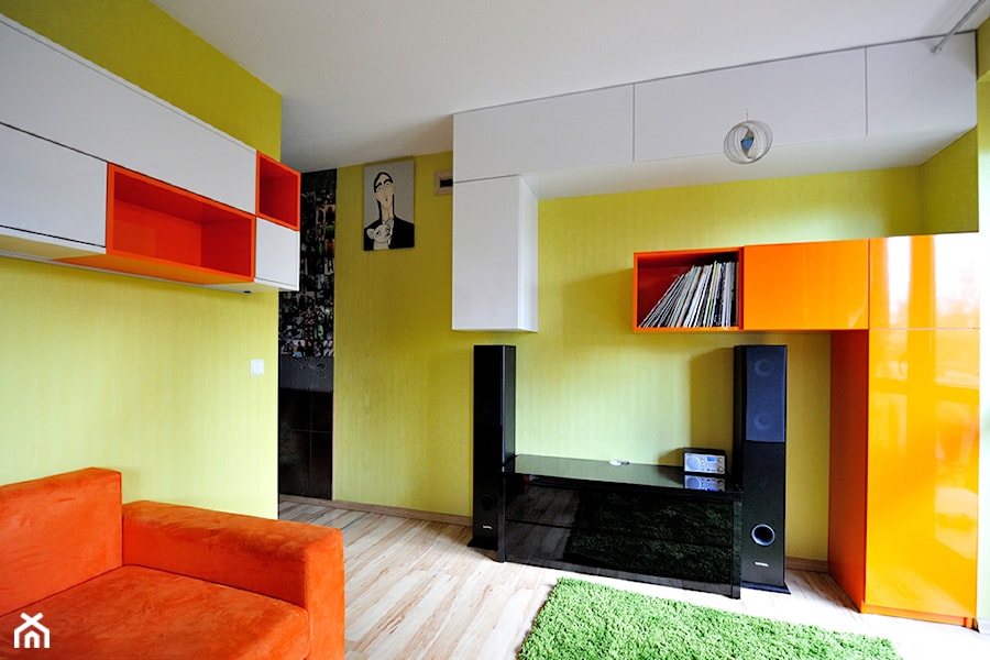 Mieszkanie 1 - wnętrza - Salon, styl nowoczesny - zdjęcie od Joanna Kłusak Architekt