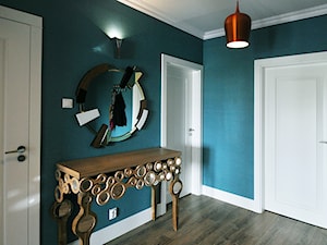 Mieszkanie na osiedlu Ludwinów - Średni niebieski hol / przedpokój, styl nowoczesny - zdjęcie od Joanna Kłusak Architekt