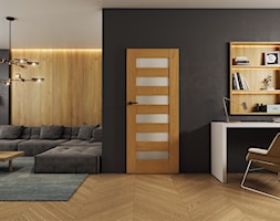 ASILO - Duży brązowy czarny salon, styl nowoczesny - zdjęcie od ENTRA - Homebook