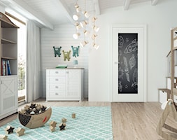 ASILO - Duży biały z panelami tapicerowanymi pokój dziecka dla dziecka dla chłopca dla dziewczynki d ... - zdjęcie od ENTRA - Homebook