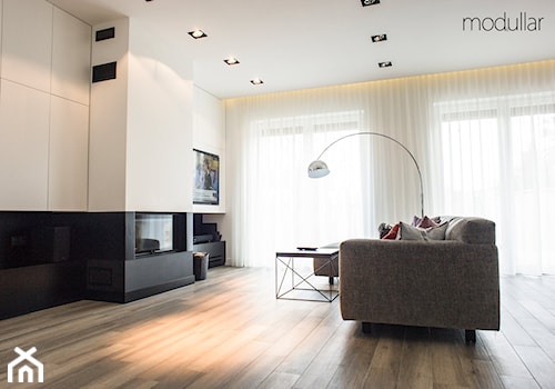 Dom w Wawrze - Salon, styl minimalistyczny - zdjęcie od MODULLAR