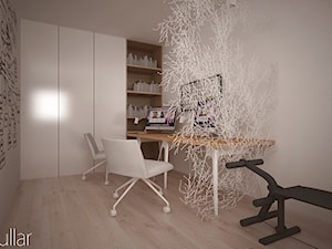mieszkanie na Woli - Średnie w osobnym pomieszczeniu białe biuro, styl nowoczesny - zdjęcie od MODULLAR