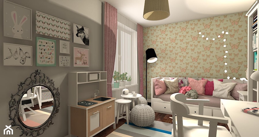 dziewczęco - Pokój dziecka, styl nowoczesny - zdjęcie od biuro@bellainteriors.com.pl