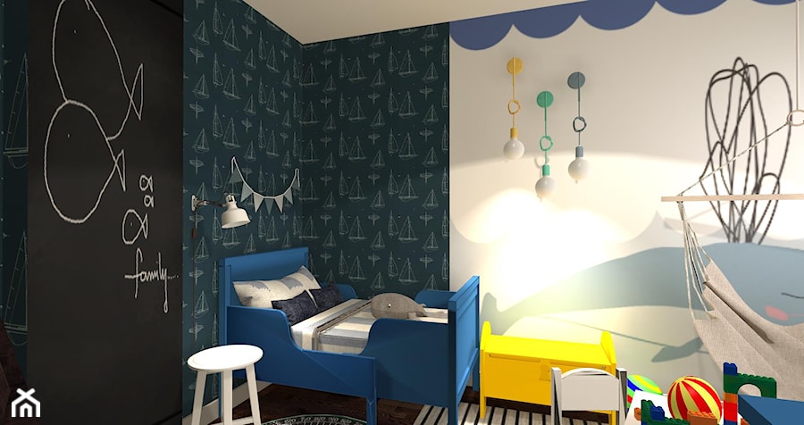 pokój dla chłopca - Pokój dziecka, styl industrialny - zdjęcie od biuro@bellainteriors.com.pl
