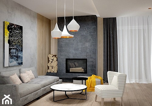 Dom koło Konstancina - Średni salon, styl nowoczesny - zdjęcie od Icona Studio