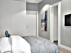 Dom koło Konstancina - Średnia szara sypialnia, styl nowoczesny - zdjęcie od Icona Studio