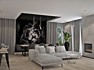 Dom w Henrykowie Uroczym - Salon, styl nowoczesny - zdjęcie od Icona Studio