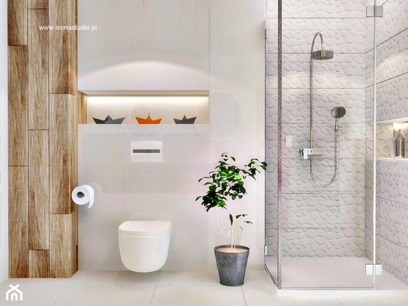 Dom w Warszawie - Średnia łazienka, styl nowoczesny - zdjęcie od Icona Studio