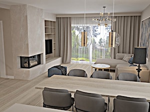 Dom w Zalesiu Górnym - Salon, styl nowoczesny - zdjęcie od Icona Studio