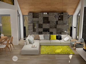 Dom pod Krakowem - Salon, styl nowoczesny - zdjęcie od Icona Studio
