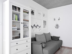 Metamorfoza mieszkania w Piasecznie - Średnie w osobnym pomieszczeniu białe biuro, styl skandynawski - zdjęcie od Icona Studio