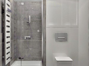 Mieszkanie w Wilanowie - Mała bez okna łazienka, styl minimalistyczny - zdjęcie od Icona Studio