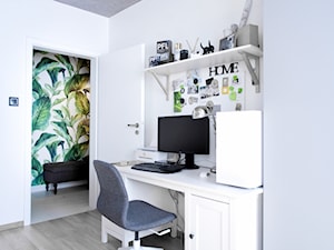 Metamorfoza mieszkania w Piasecznie - Małe białe biuro, styl nowoczesny - zdjęcie od Icona Studio