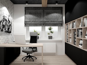 Dom koło Konstancina - Średnie białe szare biuro, styl nowoczesny - zdjęcie od Icona Studio
