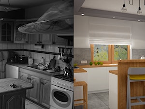 Metamorfoza kuchni i salonu - Kuchnia - zdjęcie od Icona Studio