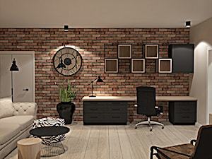 Dom w Zalesiu Górnym - Biuro, styl industrialny - zdjęcie od Icona Studio