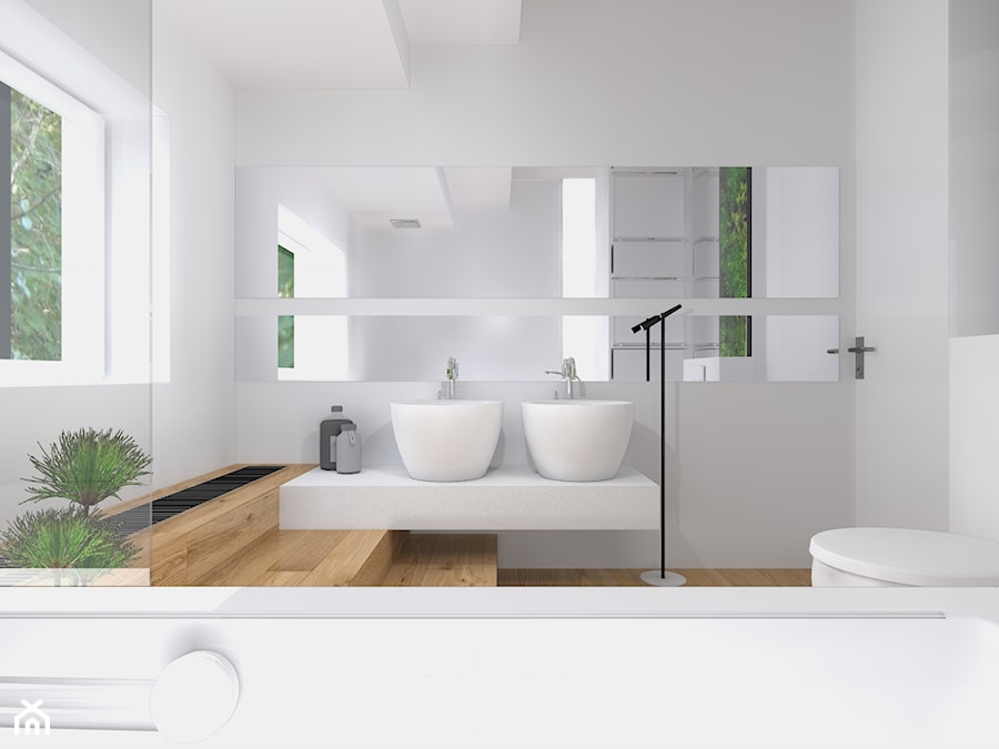 Biała łazienka - zdjęcie od Kadoka Architekci