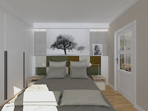 Sypialnia w szarościach - zdjęcie od Kadoka Architekci