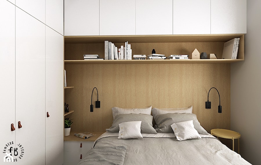Mała biała sypialnia - zdjęcie od Femberg Architektura Wnętrz