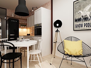 Salon z kuchnią - VINTAGE - zdjęcie od Femberg Architektura Wnętrz
