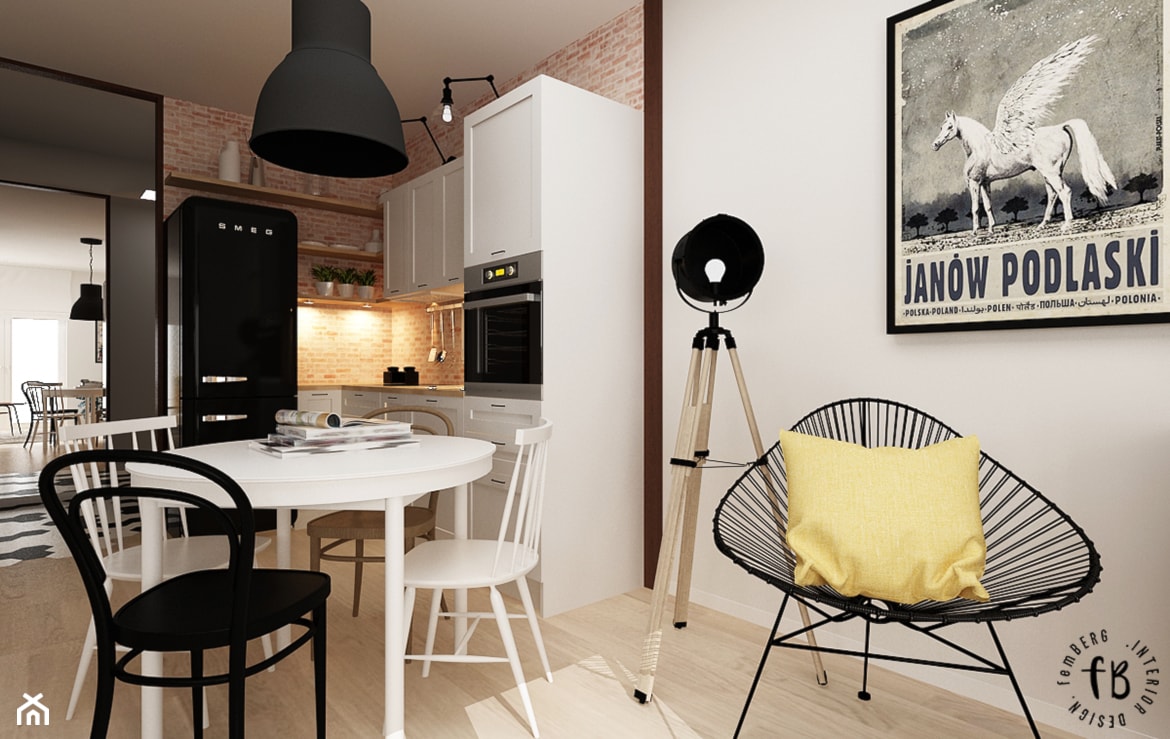 Salon z kuchnią - VINTAGE - zdjęcie od Femberg Architektura Wnętrz - Homebook