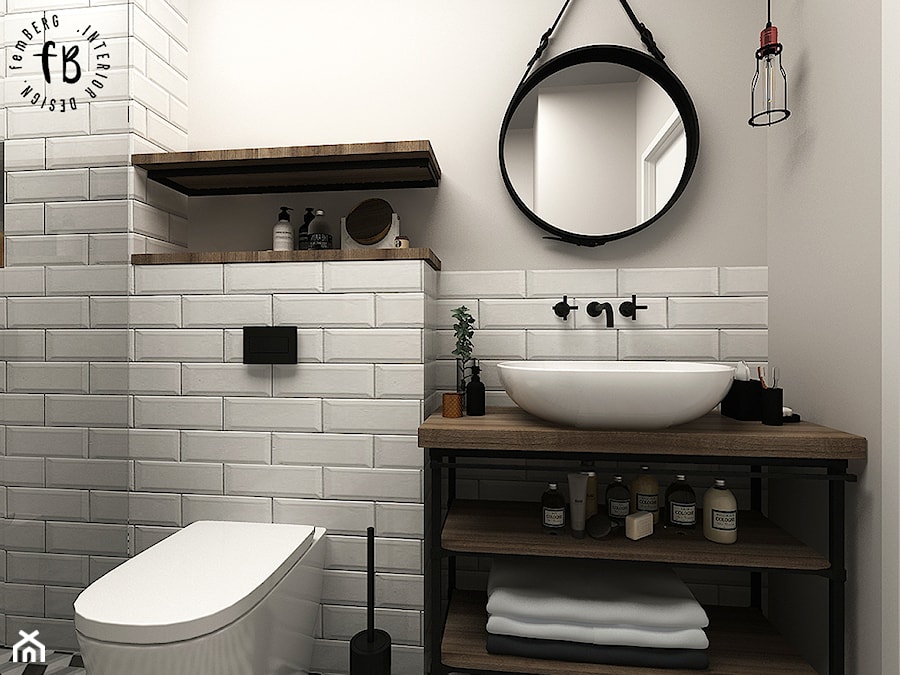 Biała łazienka - zdjęcie od Femberg Architektura Wnętrz